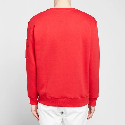 Shop Alpha Industries Nasa Inlay Crew Sweat In Red