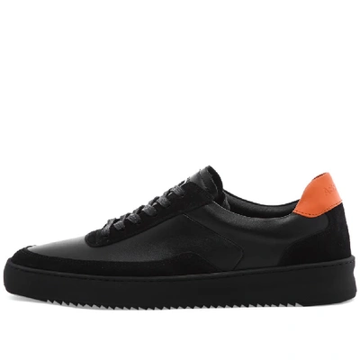 Shop Aspesi X Filling Pieces Leather Sneaker In Black