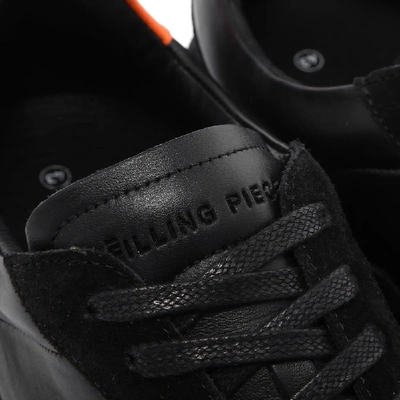 Shop Aspesi X Filling Pieces Leather Sneaker In Black