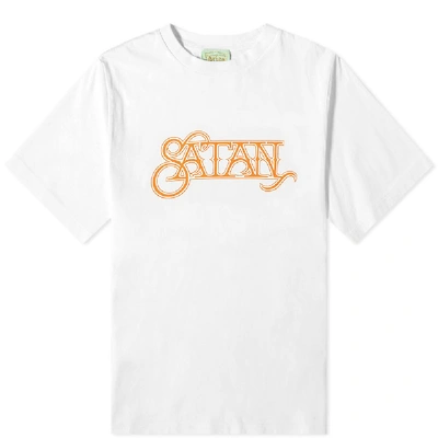 Shop Aries Satan Tee In White