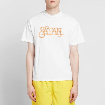 Shop Aries Satan Tee In White