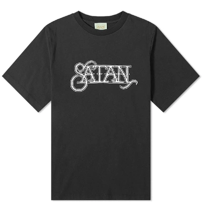 Shop Aries Satan Tee In Black