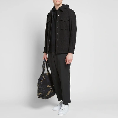 Shop Wings + Horns Slub Popover Hoody In Black