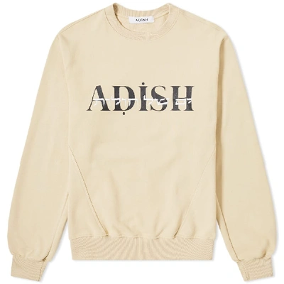 Shop Adish Sea Of Sand Hebrew Crew Sweat In Neutrals