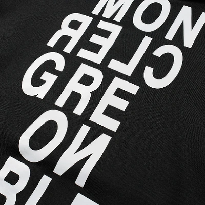 Shop Moncler Grenoble Logo Text Hoody In Black