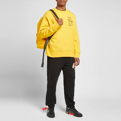 Shop Off-white Industrial Y013 Crew Sweat In Yellow