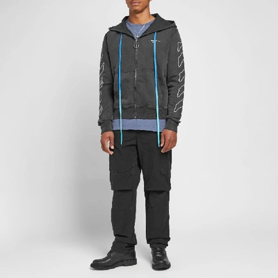 Shop Off-white Abstract Arrows Zip Hoody In Black