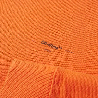 Shop Off-white Logo Slim Crew Sweat In Orange