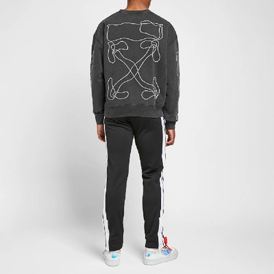 Shop Off-white Abstract Arrows Oversized Crew Sweat In Black