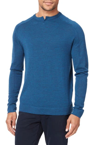 Shop Good Man Brand Mvp Slim Fit Notch Neck Wool Sweater In Teal