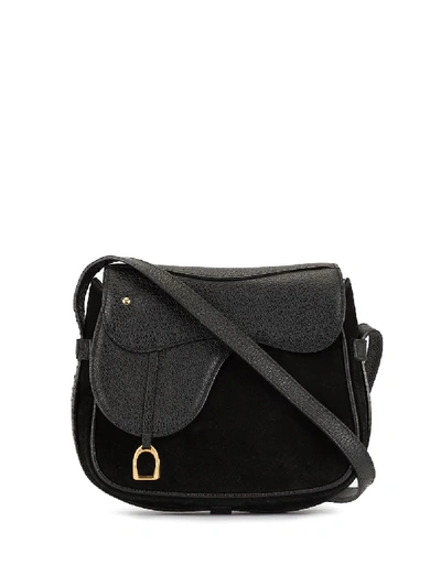 Pre-owned Gucci Leather Saddle Bag In Black, ModeSens