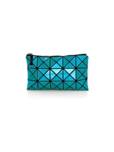 Shop Bao Bao Issey Miyake Women's Embossed Geometric Pouch In Turquoise