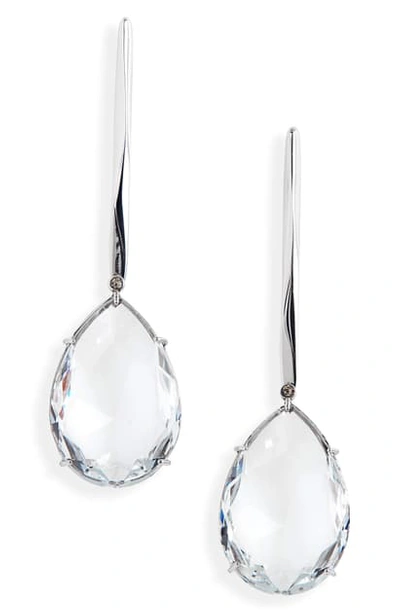 Shop Alexander Mcqueen Crystal Stick Linear Earrings In Silver