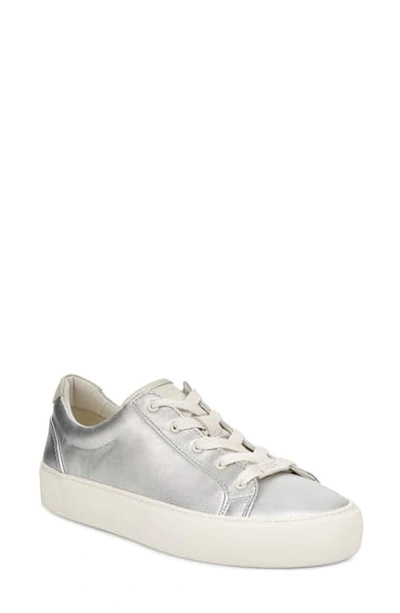 Shop Ugg Zilo Low Top Sneaker In Silver Leather