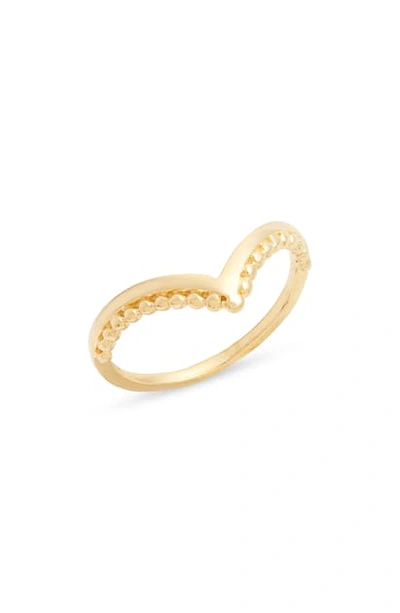 Shop Argento Vivo Point Detail Ring In Gold