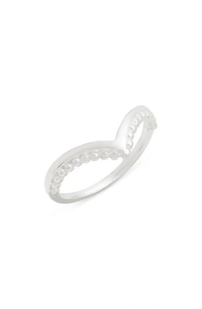 Shop Argento Vivo Point Detail Ring In Silver