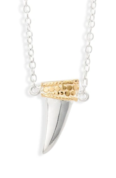 Shop Anna Beck Tusk Pendant Necklace In Gold/ Silver