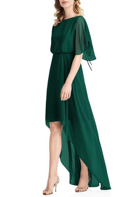 hunter green a line dress