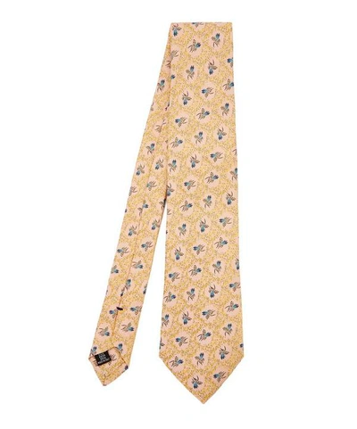 Shop Liberty London Eleonora Woven Silk Tie In Yellow