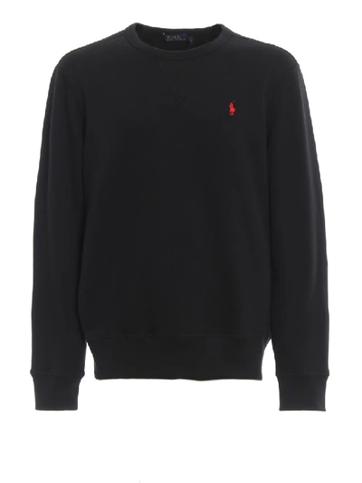 Shop Polo Ralph Lauren Black Cotton Blend Sweatshirt