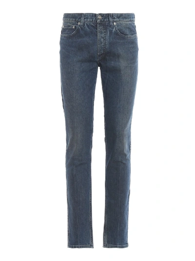 Shop Givenchy Stretch Denim Classic Jeans In Grey