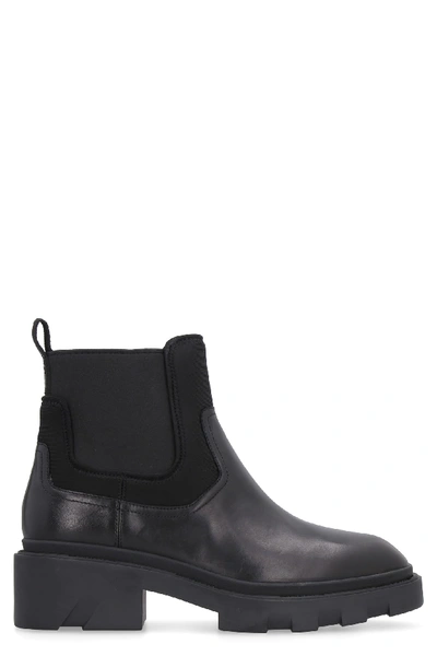 Shop Ash Metro Leather Ankle Boots In Black