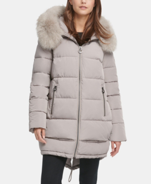 petite hooded puffer jacket