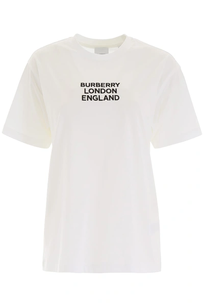 Shop Burberry Logo T-shirt In White (white)