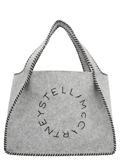 Shop Stella Mccartney The Logo Bag Bag In Grey