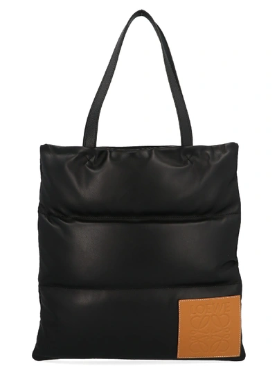 Shop Loewe Vertical Puffy Bag In Black