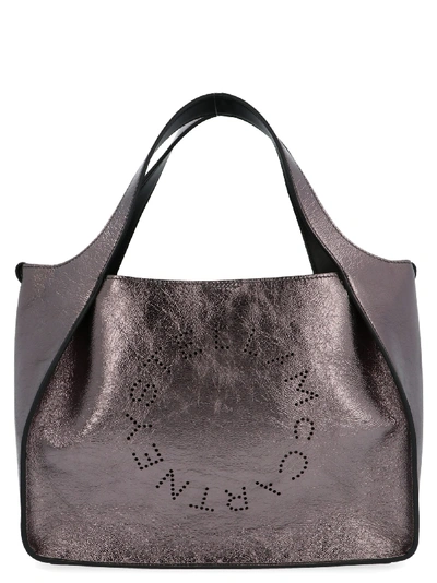 Shop Stella Mccartney The Logo Bag Bag In Silver