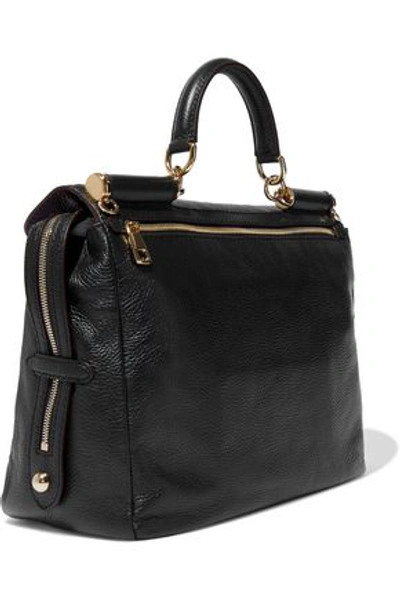 Shop Dolce & Gabbana Textured-leather Tote In Black