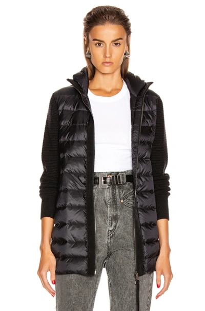 Shop Moncler Tricot Mid Cardigan In Black