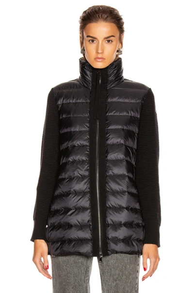 Shop Moncler Tricot Mid Cardigan In Black