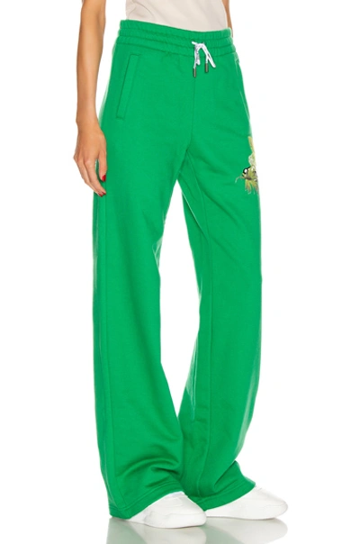 Shop Off-white Track Pant In Green