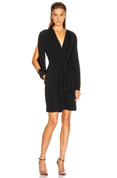 Shop Stella Mccartney Cady Mini Dress In Black