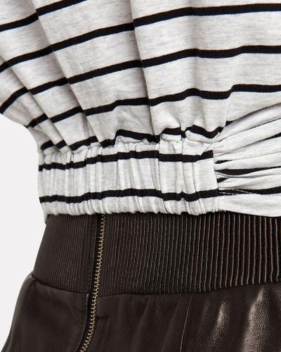 Shop Alexander Wang T Striped Jersey Twist T-shirt In Multi