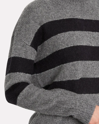 Shop Rails Ellise Striped Mock Neck Sweater In Charcoal/midnight Stripe