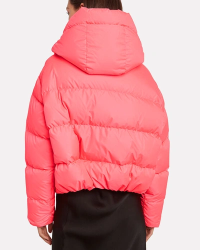 Shop Bacon Cloud Hooded Puffer Jacket In Pink