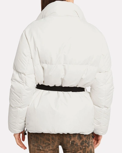 Shop Bacon New Boo Belted Puffer Jacket In White