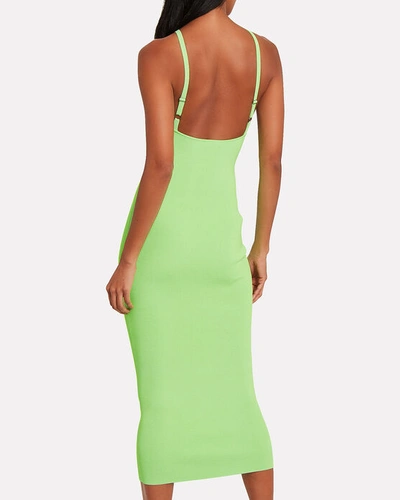 Shop Alix Jay Bandage Rib Knit Dress In Neon Green