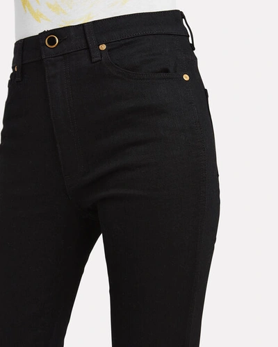 Shop Khaite Vanessa High-rise Straight Jeans In Black Wash Denim
