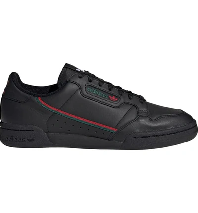 Shop Adidas Originals Continental 80 Sneaker In Core Black/ Scarlet/ Green