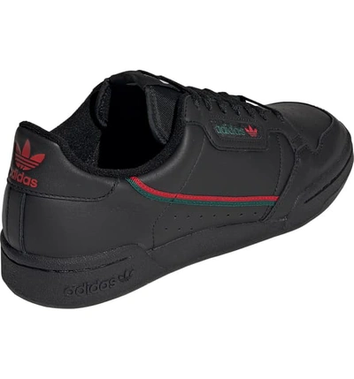 Shop Adidas Originals Continental 80 Sneaker In Core Black/ Scarlet/ Green