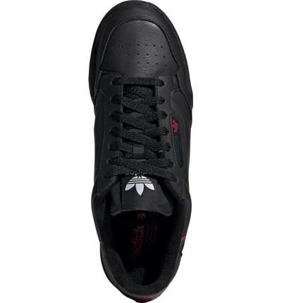 Shop Adidas Originals Continental 80 Sneaker In Core Black/ Scarlet/ Green
