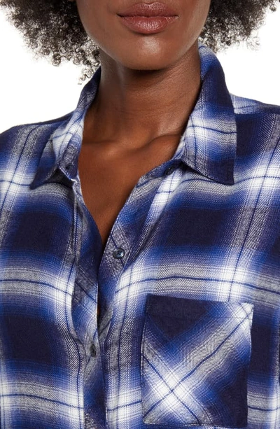 Shop Rails Hunter Plaid Shirt In Azure Ivory