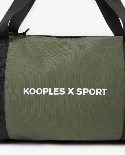 Shop The Kooples Sport Khakifarbene Sporttasche Aus Polyester