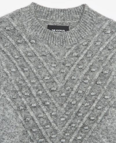Shop The Kooples Grey Wool Blend Sweater With Crew Neck In Gry