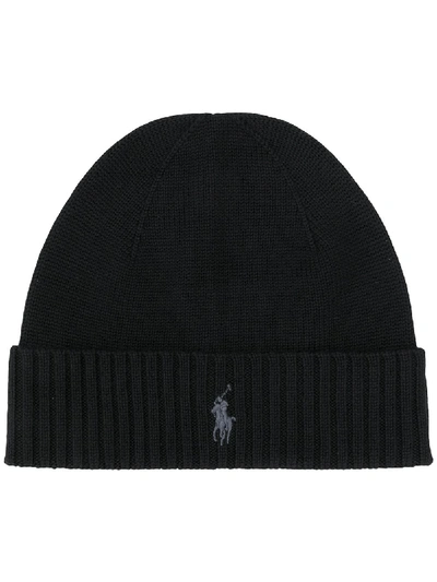 Shop Polo Ralph Lauren Embroidered Logo Detail Hat In Black