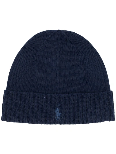 Shop Polo Ralph Lauren Embroidered Logo Detail Hat In Blue